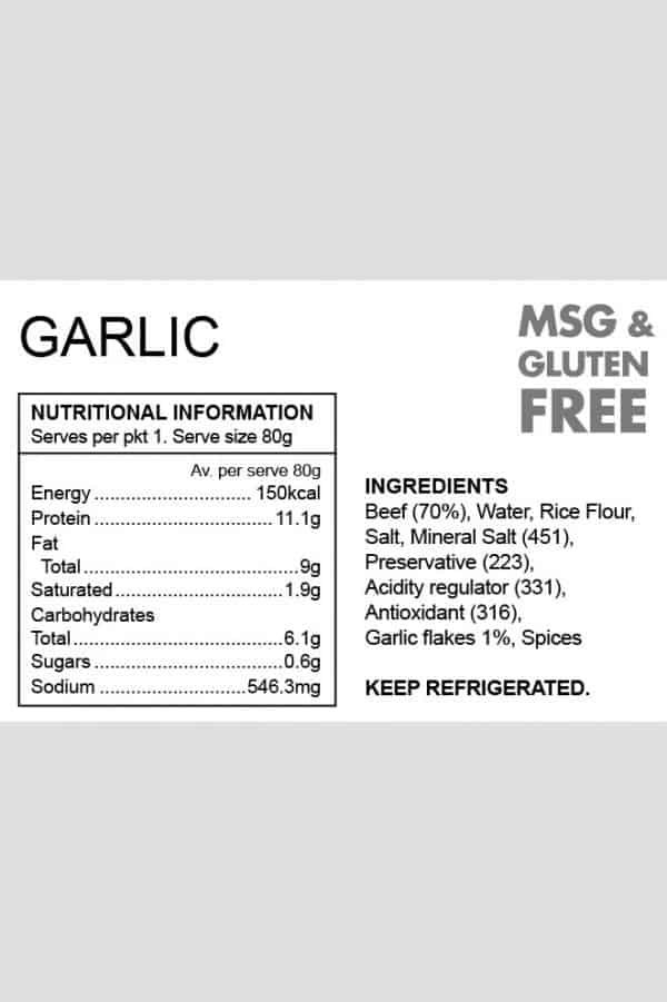 Garlic Sausages Ingredients