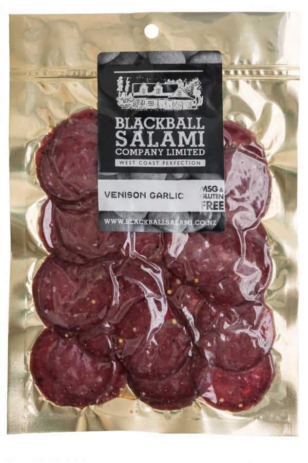 Venison Garlic Blackball Salami